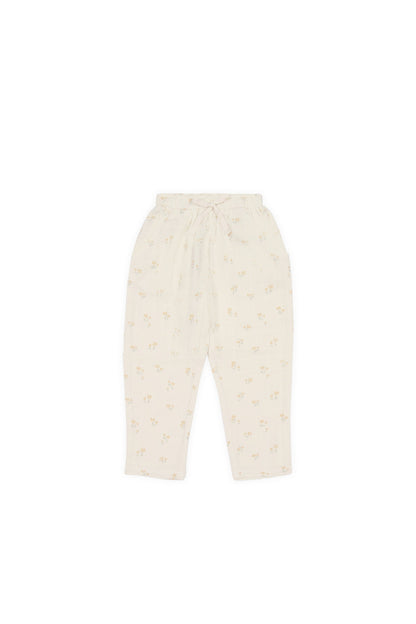 Organic Cotton Muslin Cordelia Pant - Pauline Chamomile