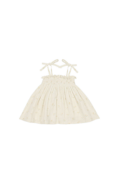 Organic Cotton Muslin Ellie Top - Pauline Chamomile