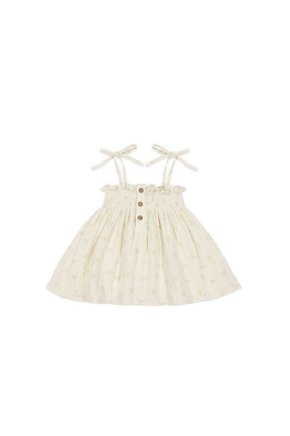 Organic Cotton Muslin Ellie Top - Pauline Chamomile