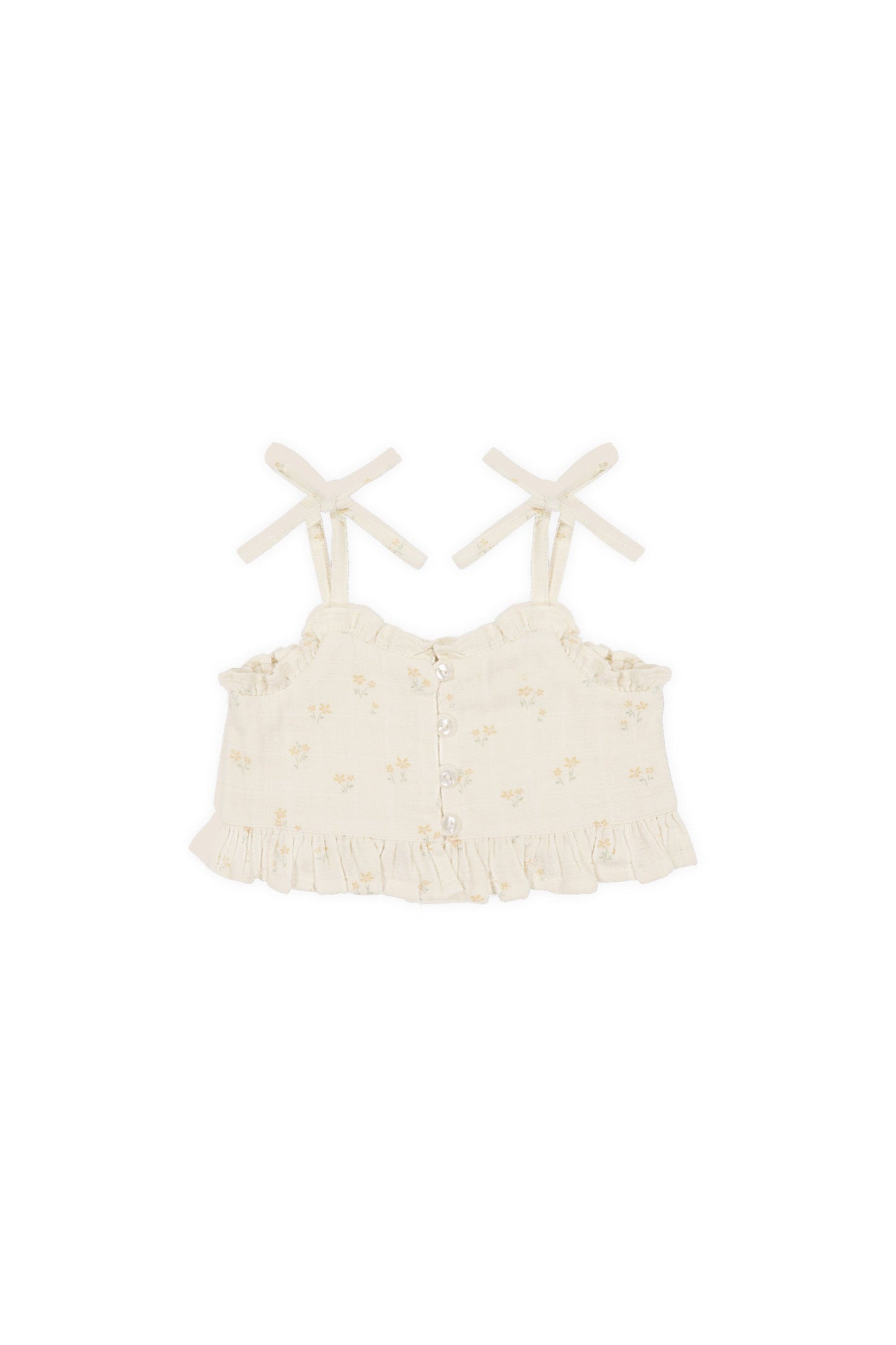 Organic Cotton Muslin Mirabel Top - Pauline Chamomile
