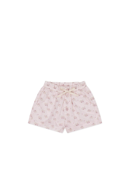 Organic Cotton Neve Short - Rose Floral Pink