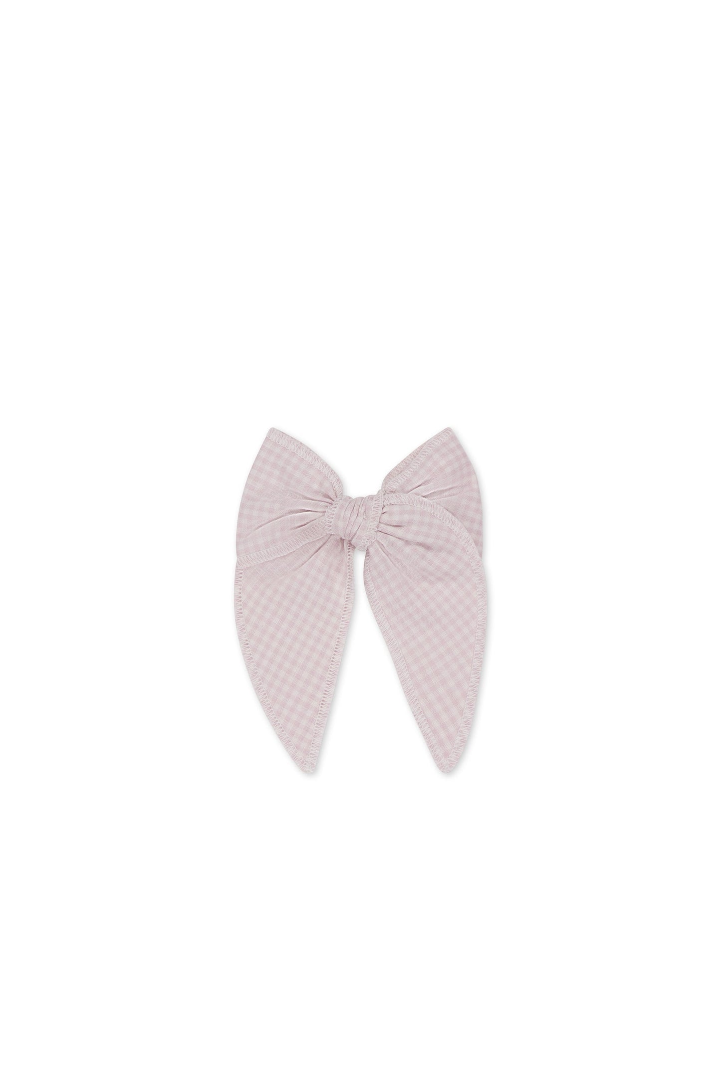Organic Cotton Noelle Bow - Mini Woven Gingham Violet