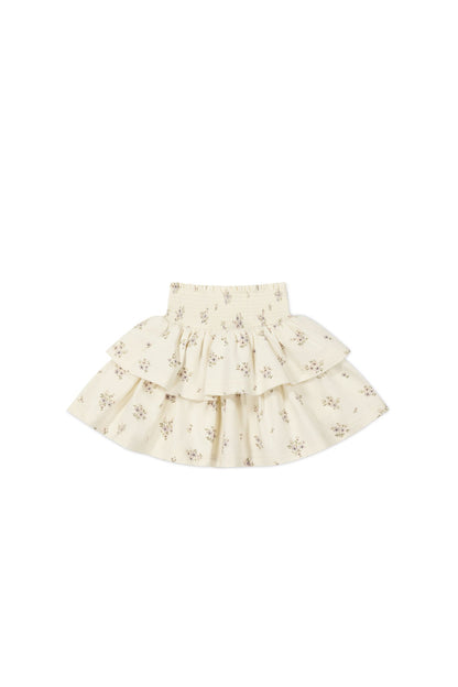 Organic Cotton Ruby Skirt - Goldie Bouquet Egret