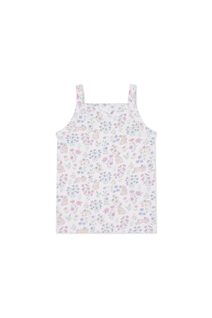 Organic Cotton Singlet - Penny's Egg Hunt Parisian Pink