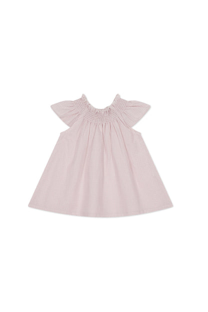 Organic Cotton Tamara Top - Mini Woven Gingham Violet