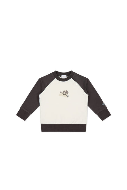 Organic Cotton Tao Sweatshirt - Pinecone/Cloud Sasha Puppy