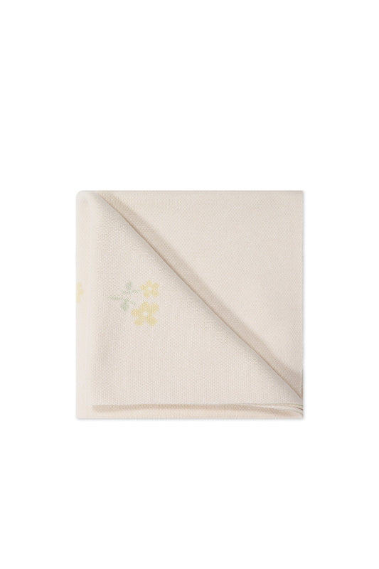 Pauline Blanket - Chamomile Jacquard