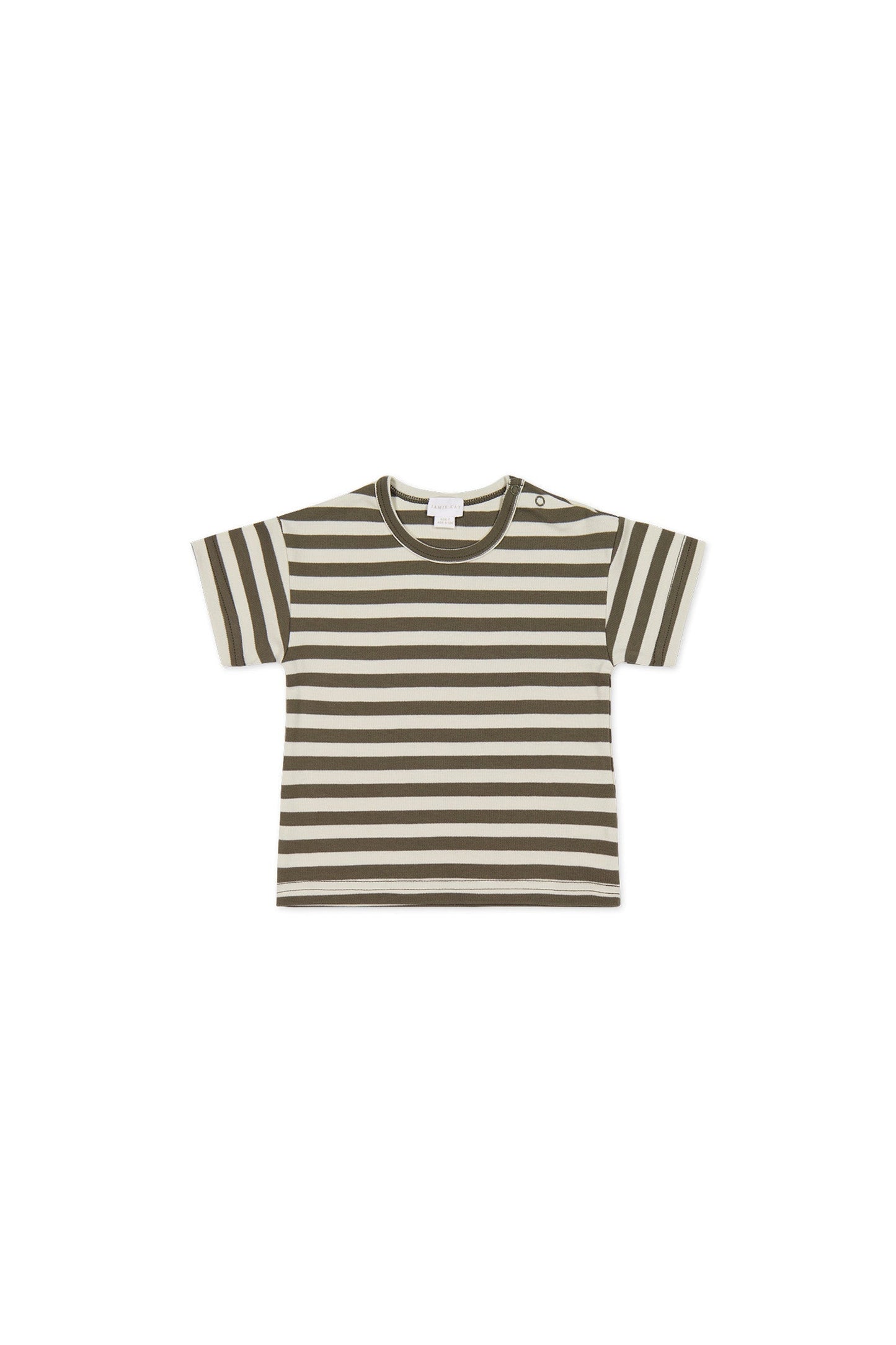 Pima Cotton Hunter Tee - Oliver Stripe Pinecone/Cassava