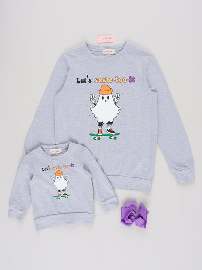 Mom & Me Skater Ghost Crew Neck