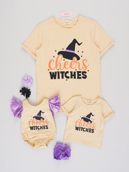 Mom & Me "Cheers Witches" Top & Romper