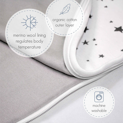 4 Season® Ultimate Baby Sleep Bag, Merino Wool & Organic Cotton, Succulent