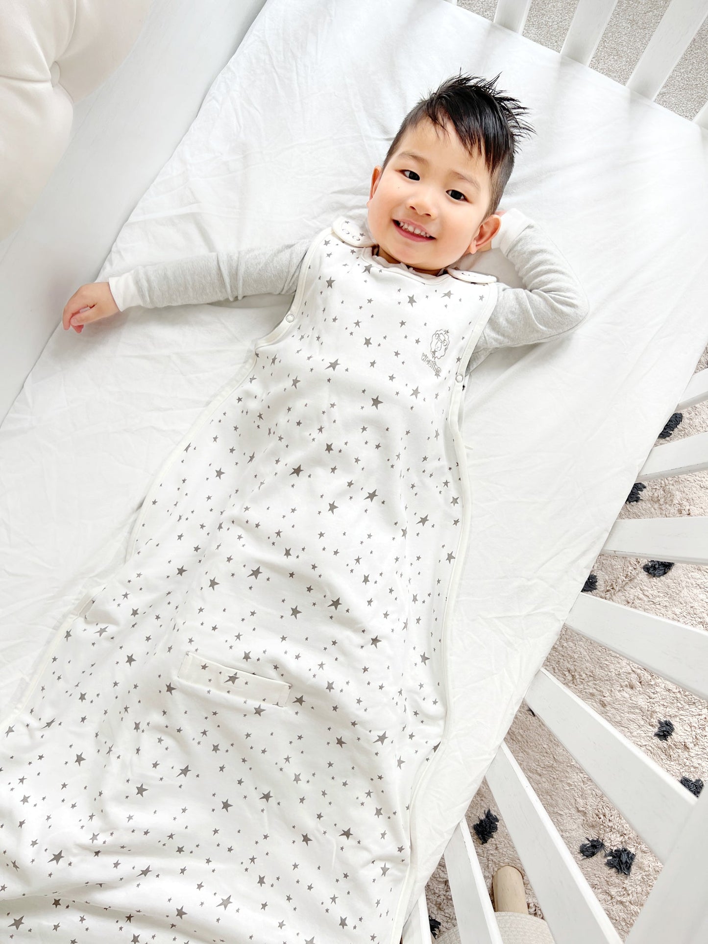 4 Season® Ultimate Baby Sleep Bag, Merino Wool & Organic Cotton, Star White
