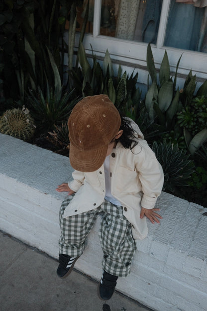 Organic Cotton Kingston Pant - Gingham Grape Leaf