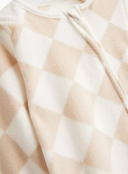 Harlequin & Stripe Fleece Sleepsuits 2 Pack 6-9 months